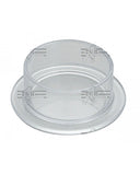 2-GR clear round bird dish with base for feeding and water