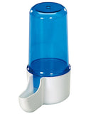 2-GR blue plastic tube bird waterer 80 cc for cage use