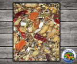 Abba 3500 parrot food seed blend for medium and large parrots with nuts fruits and vegetable chips in original packaging