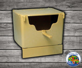 Shop Abba plastic finch nest box. Easy-clean nesting box with removable bottom and hooks for zebra, society, and gouldian finches.