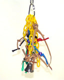 Beak Stop Chain Gang colorful hanging parrot bird toy