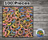 Birdie Bagel 2 Inch fruit-flavored non-toxic bird toy part for parrots to chew, shred, peel, use as a foot toy, or hang inside the cage.