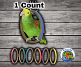 Birdie Bagel 7 Inch non-toxic bird toy part for parrots to chew, shred, peel, use as a foot toy, or hang inside the cage. 1