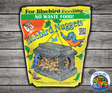 C&S Bluebird Food Nuggets for wild birds. High-energy suet nuggets made with peanuts, oats, and raisins for year-round feeding and easy use.