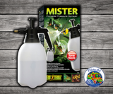 Exo Terra Mister Hand Pressure Sprayer 2 L by Hagen with adjustable spray nozzle, single stream or full mist spraying, continuous spray lock, and large 67.5 fl oz reservoir.