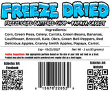Burst of Flavor Freeze Dried Chop - Papaya Carrot