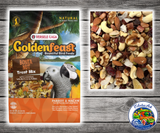 Goldenfeast Bonita Nut Treat Mix for parrots, macaws, cockatoos, and large birds with assorted nuts, dried fruits, legumes, vegetables, seeds, and grains.