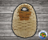 Hagen Bamboo Finch Nest Large made of natural bamboo with metal hook for indoor cage installation, designed for finches, canaries, nesting pairs, and their young.