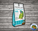 Hagen Tropican Lifetime Parrot Granules pellet food for parrots including macaws, cockatoos, and African greys. Complete balanced daily diet.
