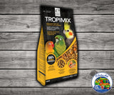 Hagen Tropimix Cockatiel and Lovebird seed blend with grains, fruits, and Tropican granules. Complete enrichment food for small parrots.
