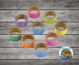 Happy Beaks Bitty Birdie Bagels fruit-flavored bird toy parts with a 3/4 inch inside diameter for small parrots, cockatiels, budgies, parakeets, and little parrots to chew, shred, peel, hold, or hang in the cage. 10