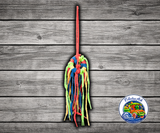 Happy Beaks Shoe Lace Shower Bird Toy with soft laces and aglets for parrots to preen, snuggle, chew, and interact with, available in small and large sizes. S