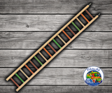Happy Beaks Wood Bird Ladder colorful all-wood hanging ladder with two hooks for attaching to a bird cage or play stand, available in 24 inch and 36 inch sizes. 36 inch