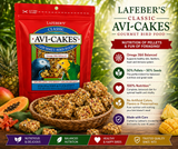 Lafeber Avi-Cakes Macaw and Cockatoo Food 16 Oz made with premium seeds, nutritionally balanced pellets, molasses binder, and non-GMO ingredients for macaws, cockatoos, and parrots. Promo