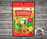 Lafeber El Paso Nutri-Berries Parrot Food made with red and green bell peppers, chili pepper, cumin, oregano, garlic powder, hulled seeds, grains, vitamins, and minerals for parrots. 14 lb bag