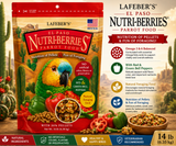 Lafeber El Paso Nutri-Berries Parrot Food made with red and green bell peppers, chili pepper, cumin, oregano, garlic powder, hulled seeds, grains, vitamins, and minerals for parrots. 14 lb promo