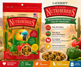 Lafeber El Paso Nutri-Berries Parrot Food made with red and green bell peppers, chili pepper, cumin, oregano, garlic powder, hulled seeds, grains, vitamins, and minerals for parrots. 3 lb bag promo
