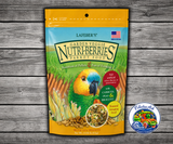 Lafeber Garden Veggie Nutri-Berries Parrot Food made with carrots, peas, broccoli, corn, hulled seeds, grains, pellets, vitamins, and minerals for parrots, macaws, cockatoos, conures, cockatiels, lovebirds, and budgies. 14 lb bag