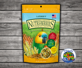 Lafeber Garden Veggie Nutri-Berries Parrot Food made with carrots, peas, broccoli, corn, hulled seeds, grains, pellets, vitamins, and minerals for parrots, macaws, cockatoos, conures, cockatiels, lovebirds, and budgies. 3 lb bag