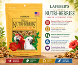 Lafeber Nutri-Berries Macaw/Cockatoo Food made with hulled seeds, grains, peanut splits, 16.5% pellets, vitamins, minerals, and omega fatty acids for macaws, cockatoos, and parrots. 10 oz bag Promo