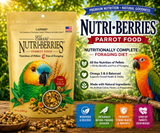 Lafeber Nutri-Berries Parrot Food 14 Lb made with hulled seeds, grains, peanuts, 16.5% pellets, stabilized vitamins, chelated minerals, amino acids, and omega fatty acids for parrots. 10 oz bag Promo
