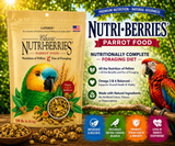 Lafeber Nutri-Berries Parrot Food 14 Lb made with hulled seeds, grains, peanuts, 16.5% pellets, stabilized vitamins, chelated minerals, amino acids, and omega fatty acids for parrots. 14 lb bag Promo