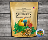 Lafeber Nutri-Berries Parrot Food 14 Lb made with hulled seeds, grains, peanuts, 16.5% pellets, stabilized vitamins, chelated minerals, amino acids, and omega fatty acids for parrots. 14 lb bag