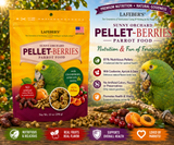 Lafeber Pellet-Berries for Parrots made with 81% pellets, 19% fruits and grains, cranberries, apricots, dates, natural grains, vitamins, minerals, and omega fatty acids for parrots. 10 oz Promo
