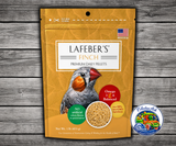  Lafeber Premium Daily Diet Granules for Finches 1 Lb made with ground corn, soybean meal, wheat flour, oat groats, cane molasses, dried whole egg, vitamins, minerals, amino acids, and omega fatty acids for finches.