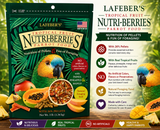 Lafeber Tropical Fruit Nutri-Berries Parrot Food made with pineapple, papaya, mango, hulled white proso millet, safflower, red millet, peanut granules, 26% pellets, vitamins, minerals, and omega fatty acids for parrots. 3 lb bag Promo