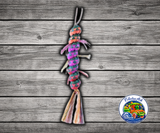 Planet Pleasures Caterpillar Bird Toy made from palm leaf for shredding, chewing, and foraging enrichment for parrots, cockatiels, budgies, parakeets, and little parrots. Small