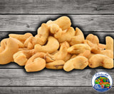 Whole roasted no salt cashews suitable as an occasional treat for parrots and large birds.
