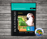 Roudybush Daily Maintenance Medium all-natural pellet bird food with no added food coloring or sugar for parrots, cockatoos, macaws, conures, and small parrots. 25 lb bag