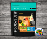 Roudybush Daily Maintenance Mini all-natural pellet bird food with no added food coloring or sugar for small parrots, conures, cockatiels, and lovebirds. 10 lb bag