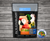 Roudybush Low Fat Medium all-natural pellet bird food with no added food coloring or sugar for adult parrots, cockatoos, and macaws that tend to be overweight. 44 oz bag