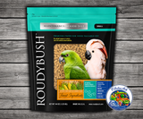 Roudybush Senior Diet Small 44 Oz pellet bird food formulated with higher calcium, vitamins, trace minerals, and protein for older birds, African Greys, weaning chicks, parrots, small parrots, and conures. 44 oz bag