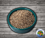 Sterilized hemp seed used in seed mixes for parrots cockatiels finches and small birds.
