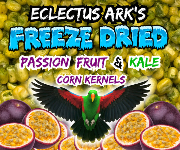 Freeze Dried Passion Fruit & Kale Battered Sweet Corn