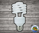 23 watt full spectrum compact fluorescent daylight bulb with medium base.
