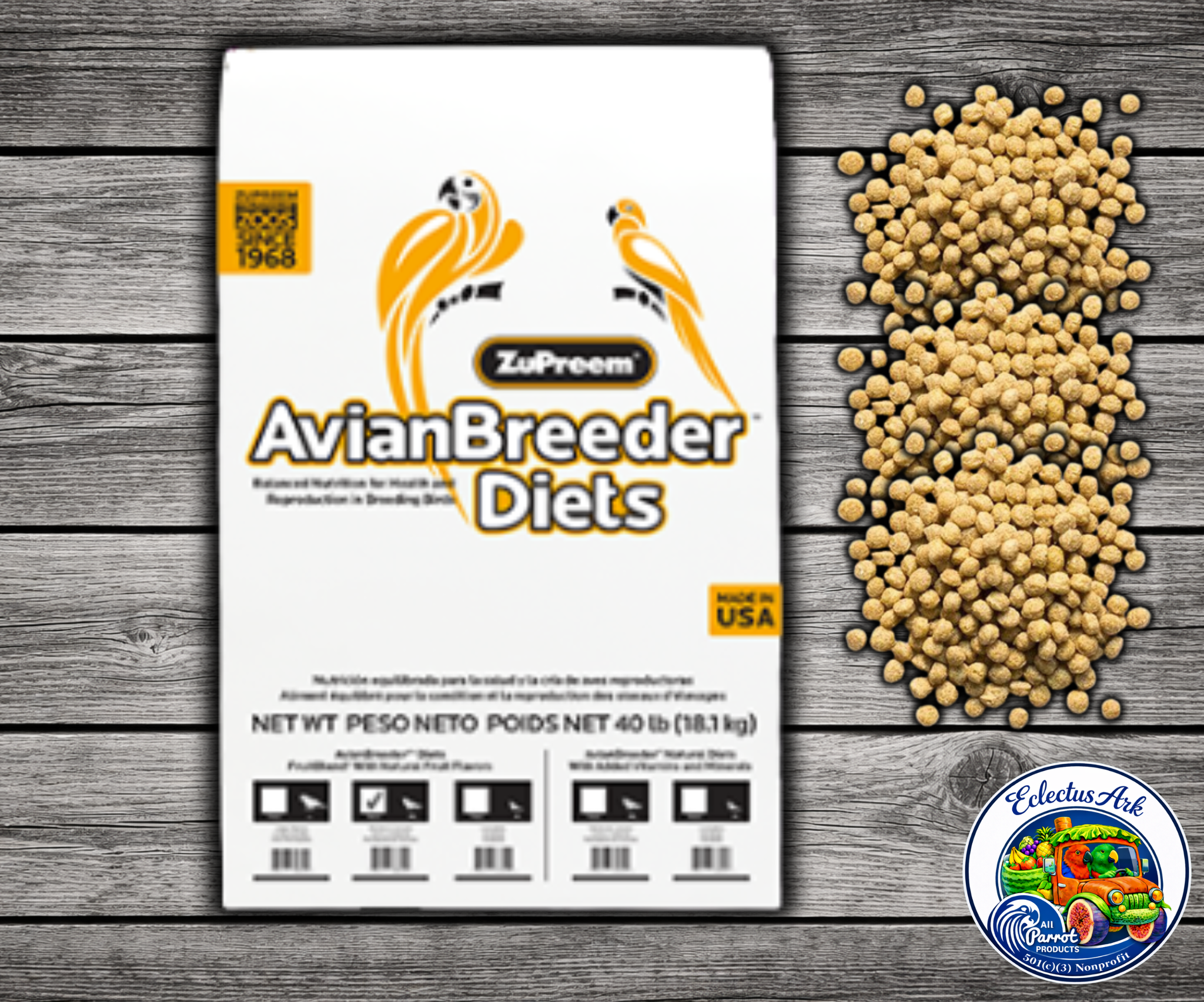 ZuPreem Avian Breeder Natural Cockatiel 40 lb Breeder Diet – All