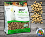 Natural pellet bird food for large parrots with balanced nutrition no artificial colors and consistent daily diet