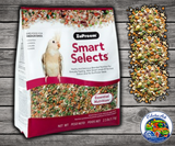 ZuPreem Smart Selects Cockatiels and Medium Parrots bird food with pellets seeds fruits vegetables probiotics and omega fatty acids for medium companion birds