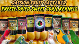 Freeze Dried Passion Fruit & Kale Battered Sweet Corn