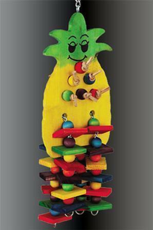 Small Bird Toys - Pet Bird Toys - Parrot Toys - Wooden Pineapple