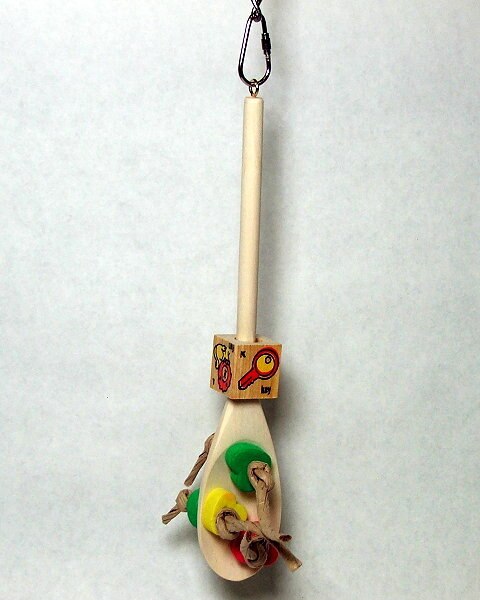 Wooden Bird Toy Spoon For Small Birds To Large Birds- Parrot Toy
