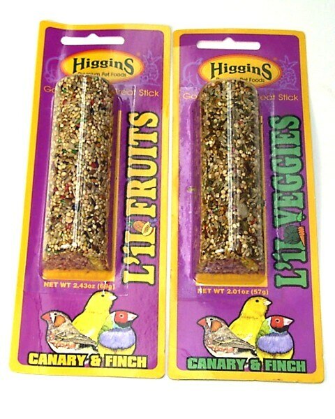 Higgins Gourmet Treat Sticks Canary & Finch Lil Veggies 3 Oz