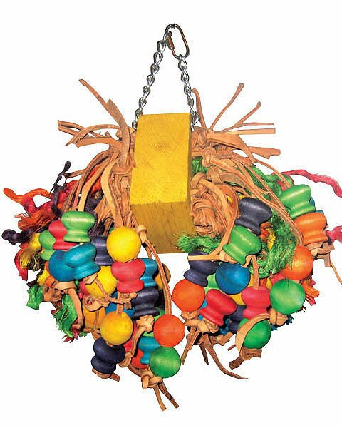 Cluster of Hanging Wood Balls Parrot Toys