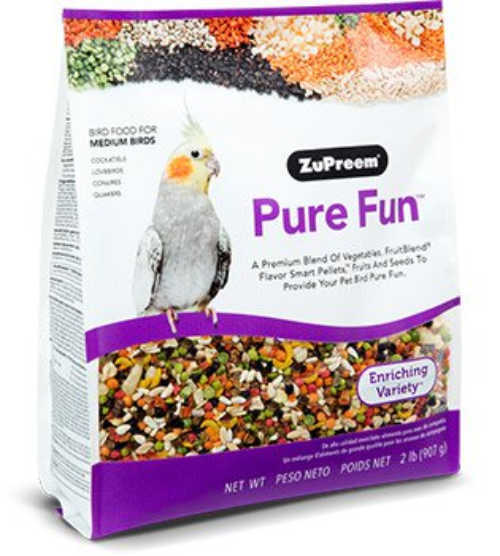 ZuPreem Pure Fun Cockatiel Food - Lovebird Food - Conure Food